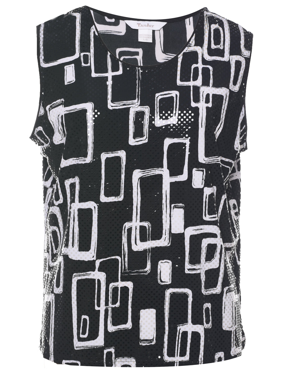 Geometric Evening Top - L