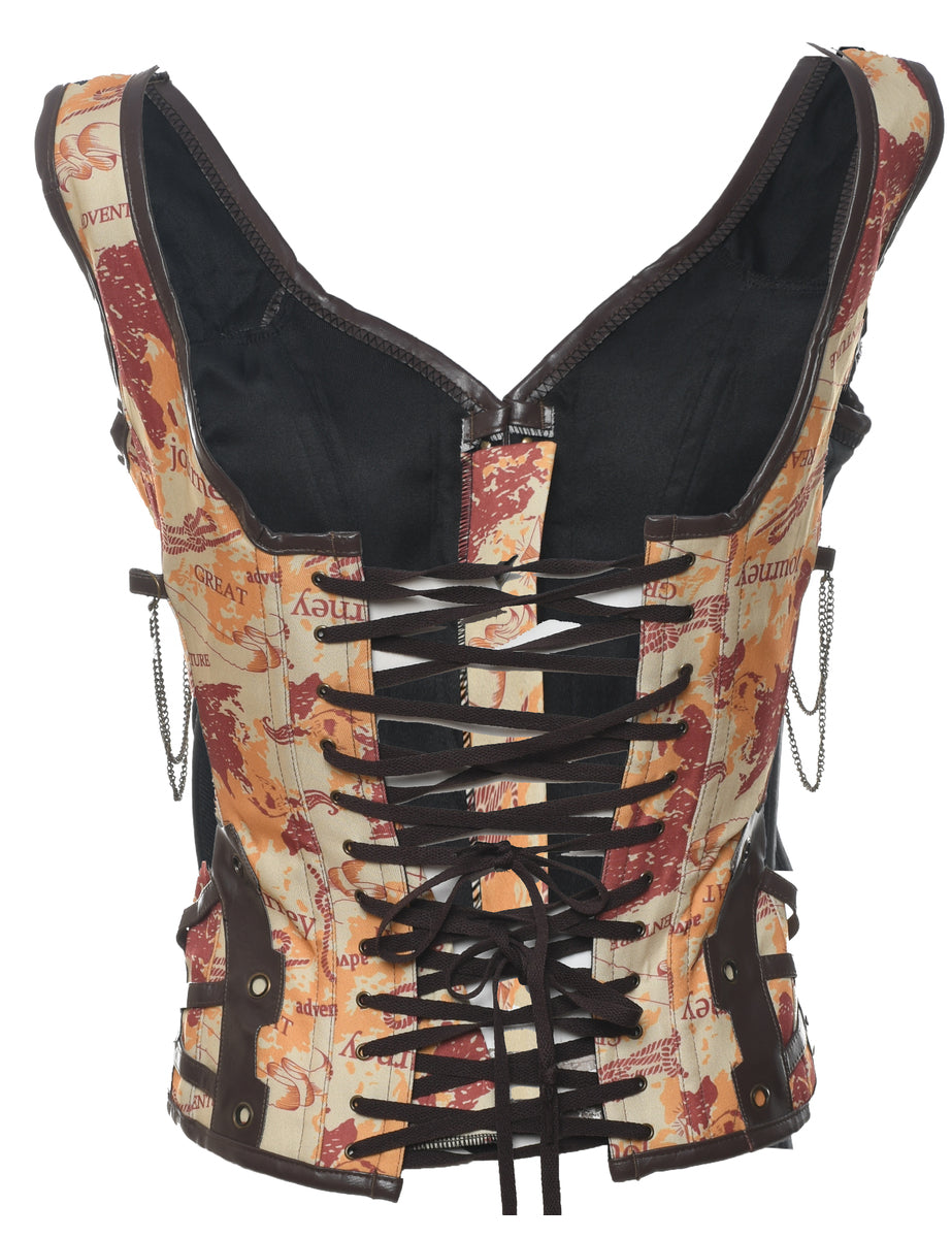 Novelty Print Corset - M