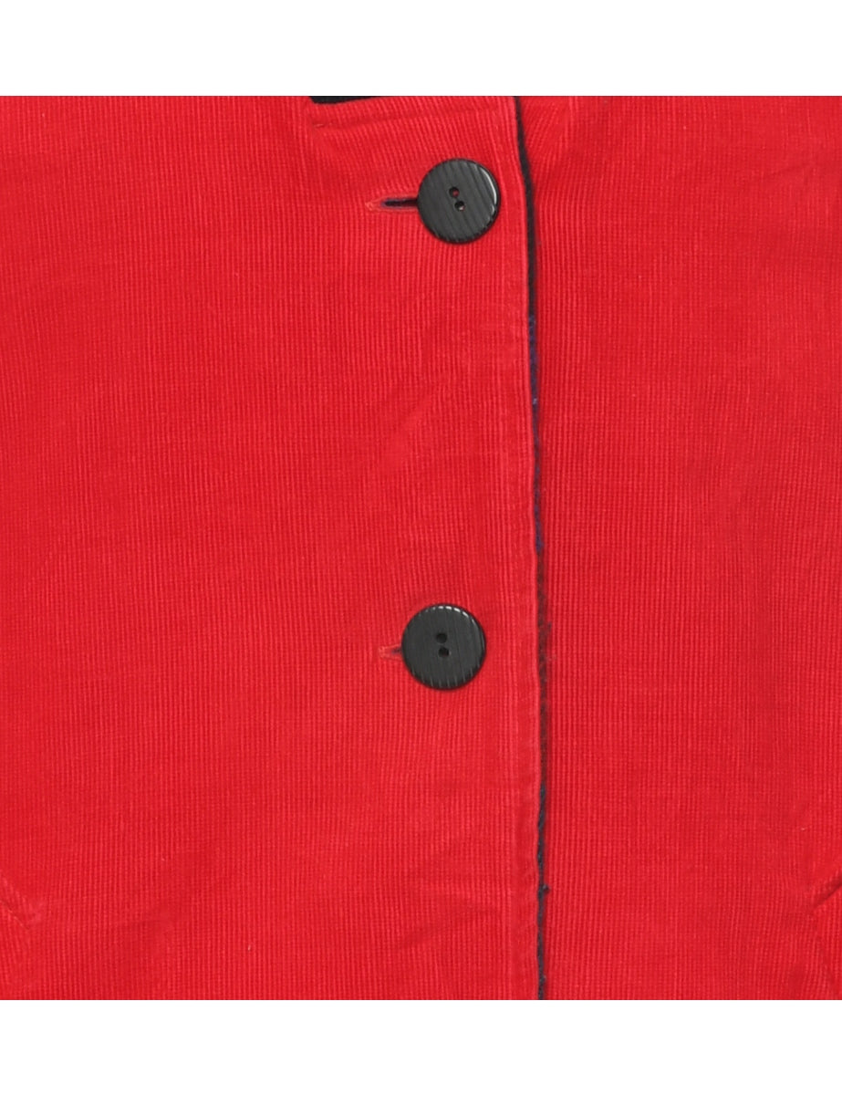 Corduroy Red Coat - L