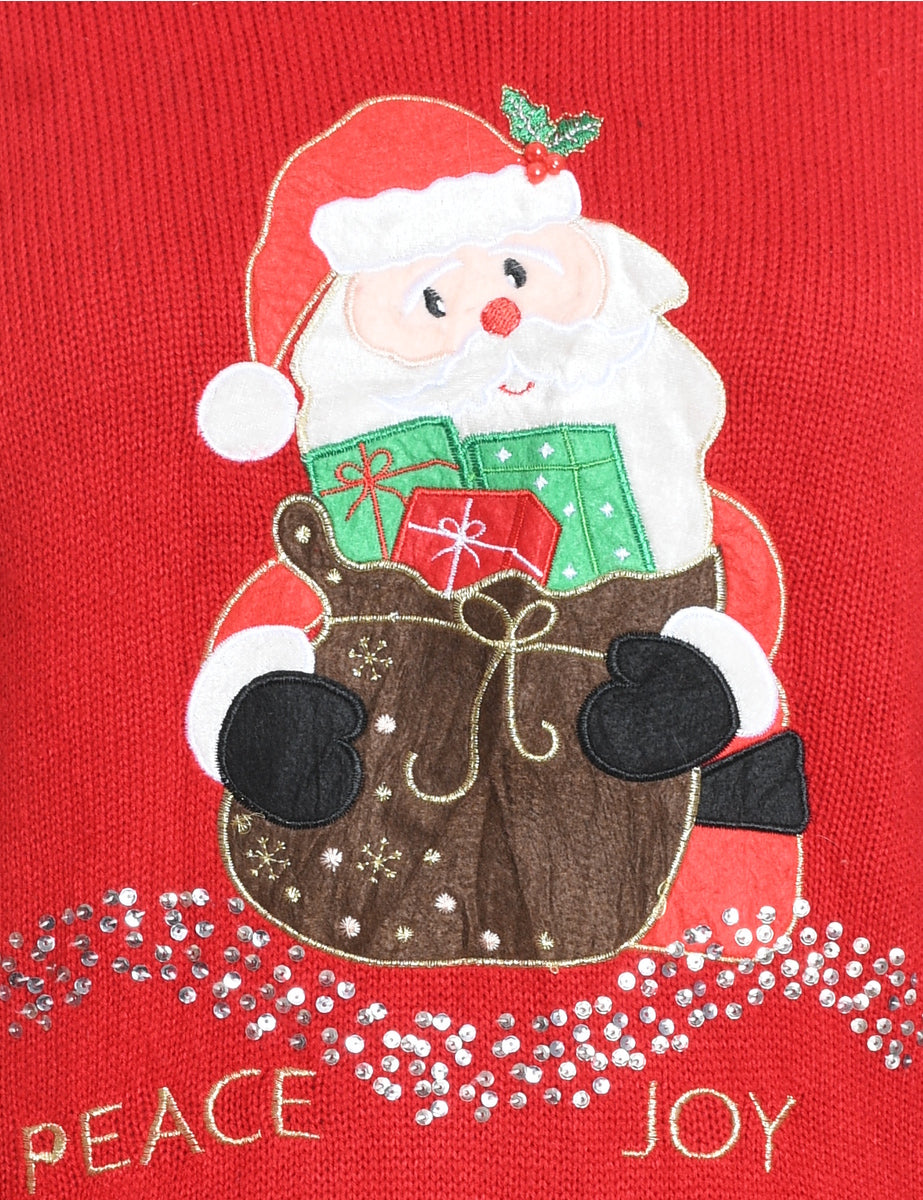Santa Claus Christmas Jumper - M