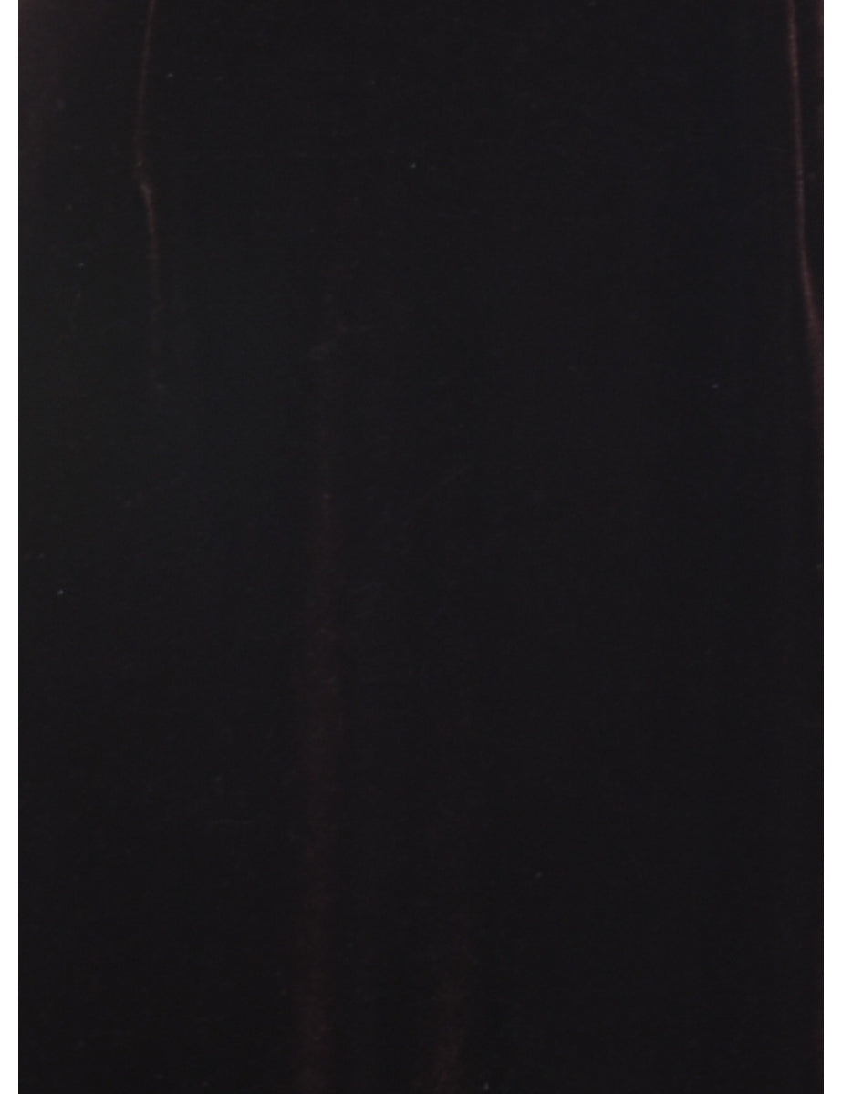 Dark Brown Sparkly Corset Back Evening Dress - S