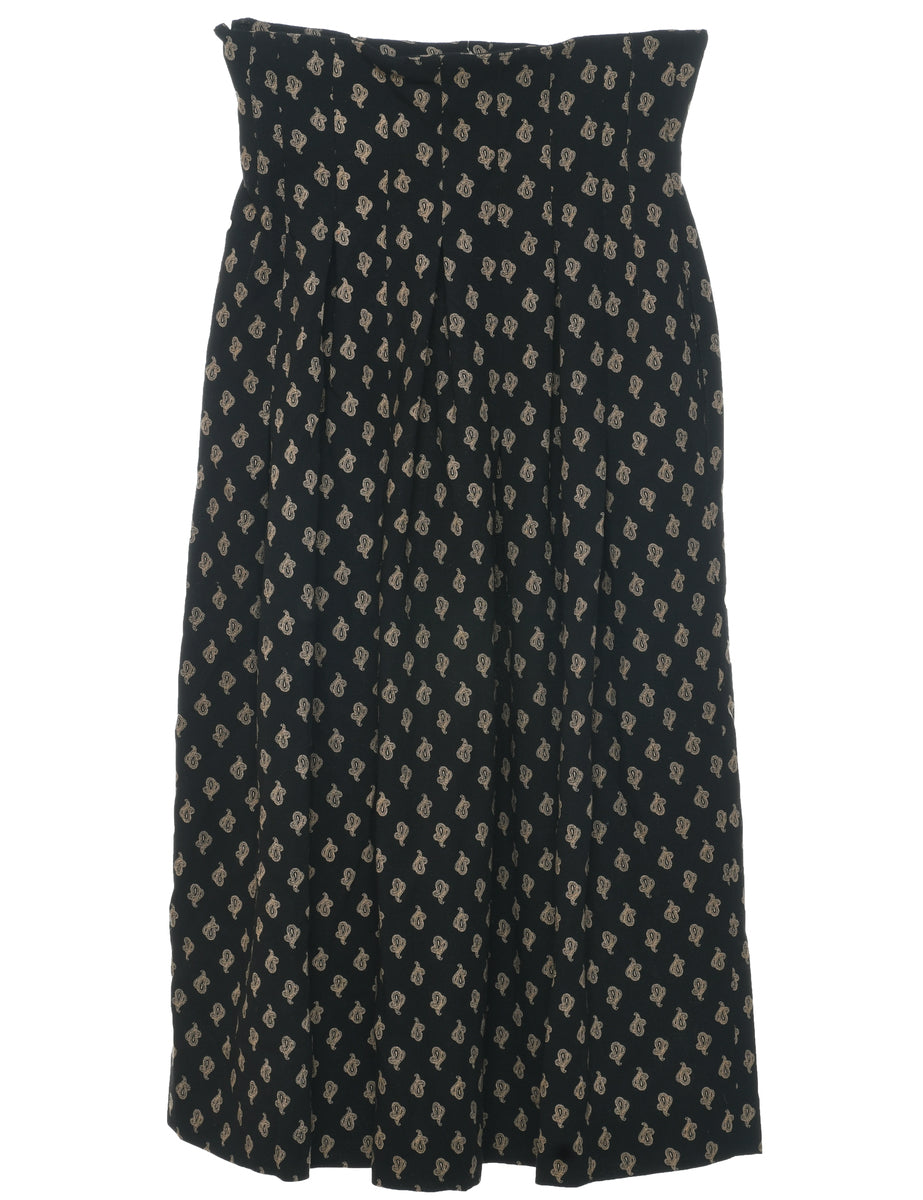 Paisley Print Midi Skirt - S