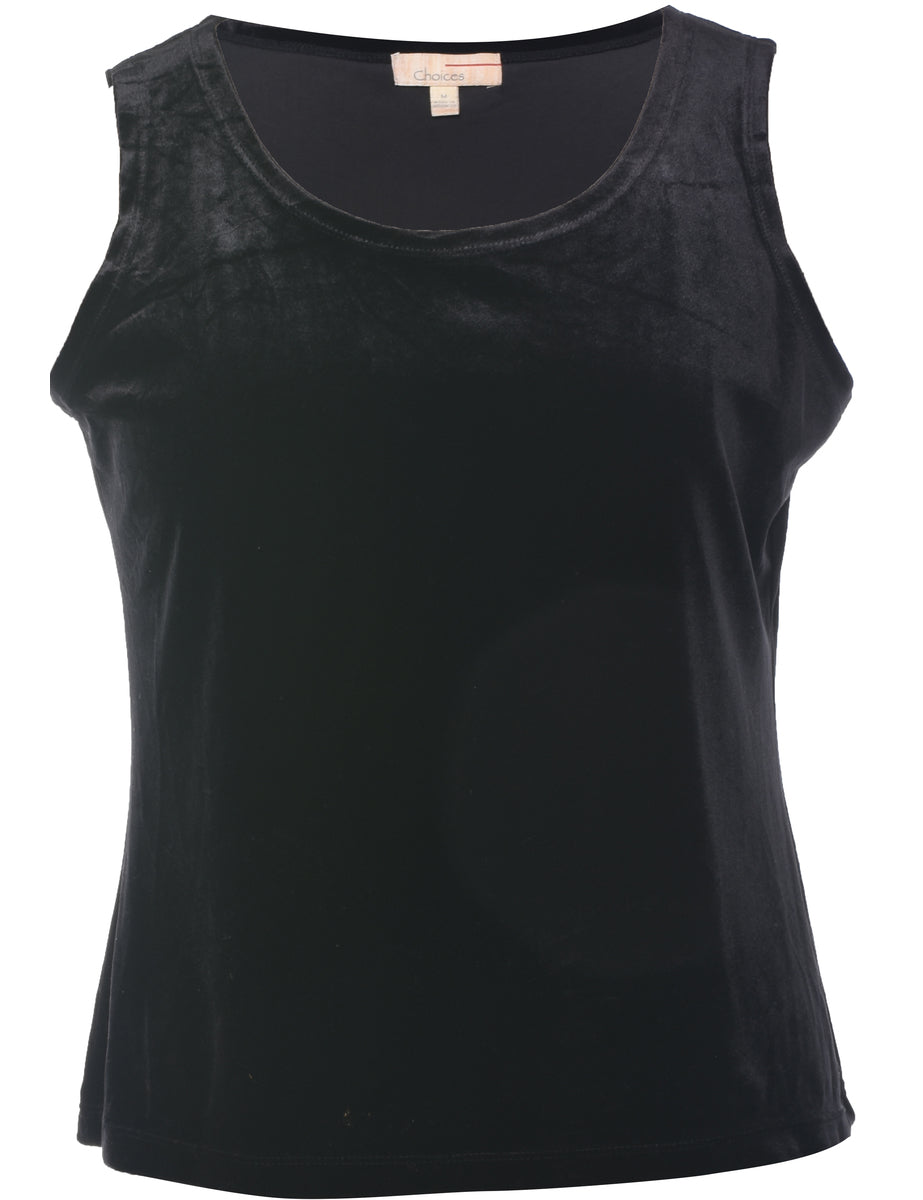 Velvet Fabric Evening Top - M