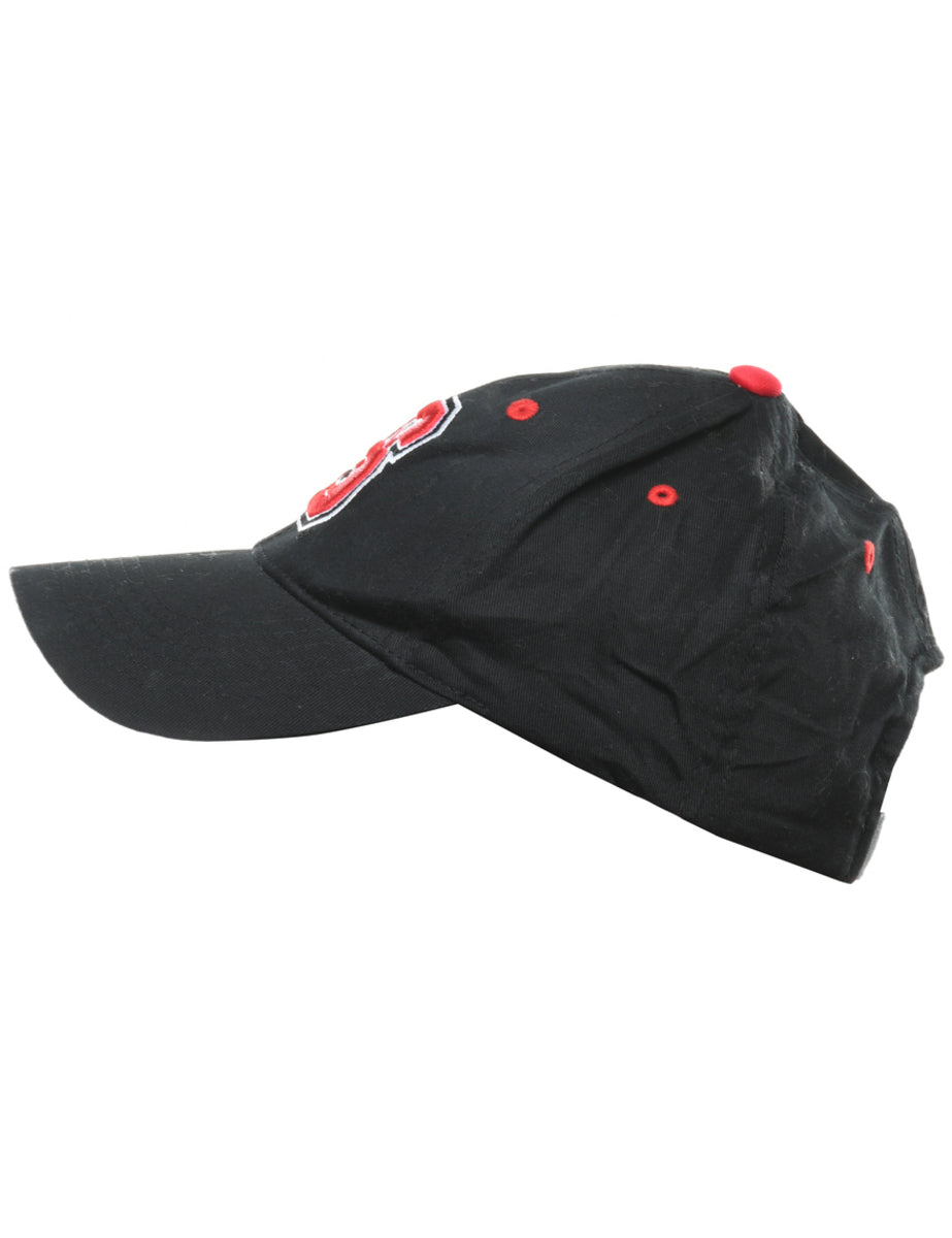 Black Embroidered Cap - XS