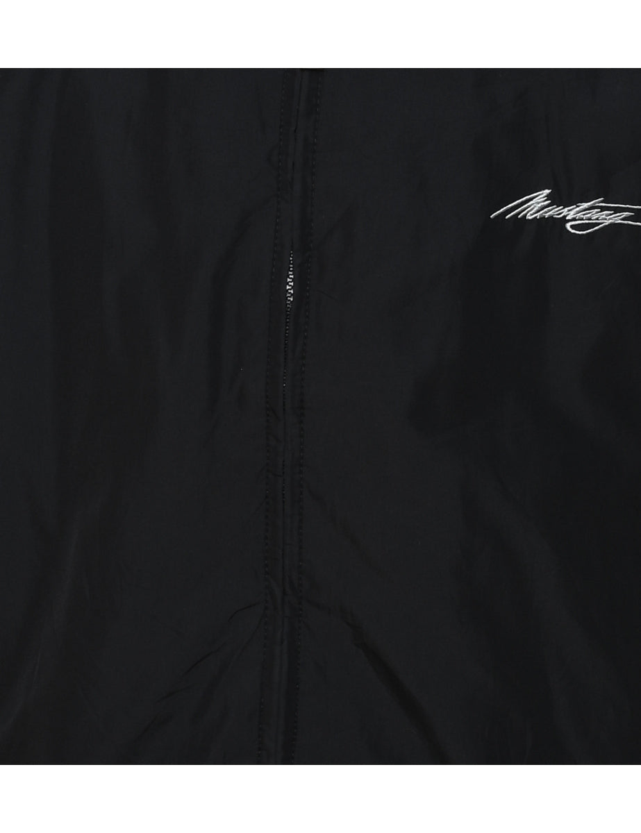 Black & White Zip-Front Nylon Jacket - L