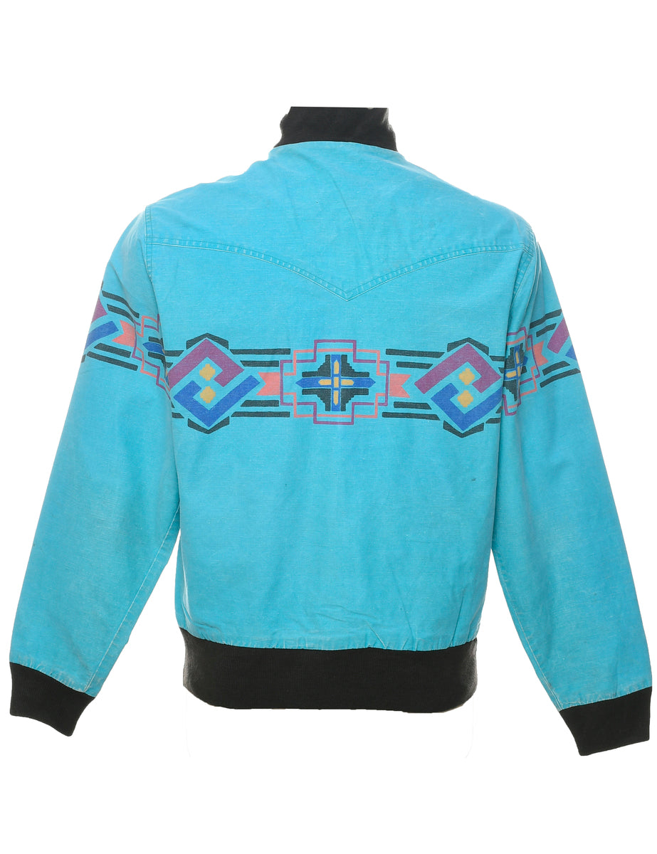 Wrangler Aztec Print Bomber Jacket - S