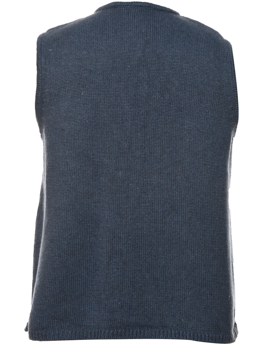 Blue Christmas Cardigan - M