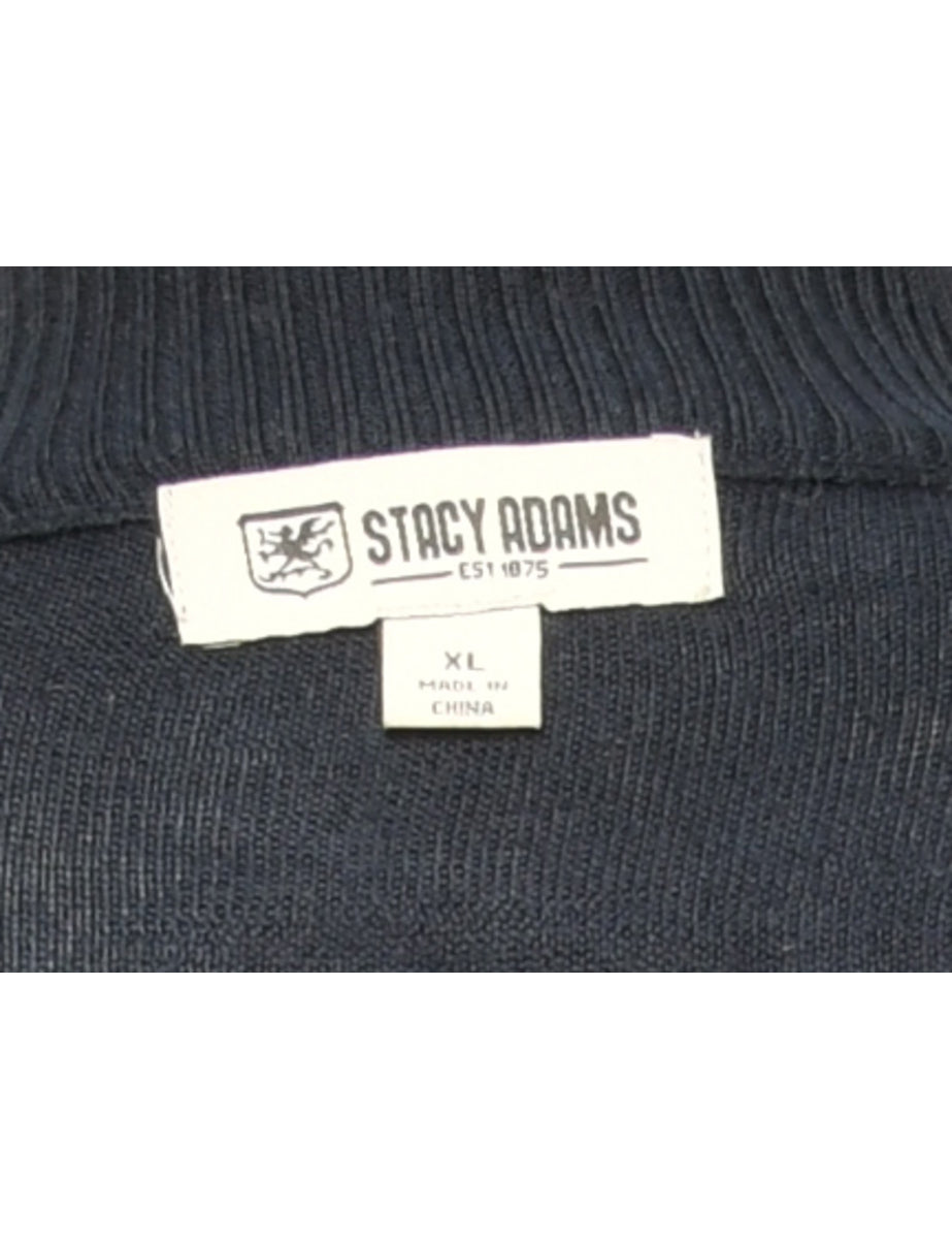 Quarter Zip Blue Jumper - XL