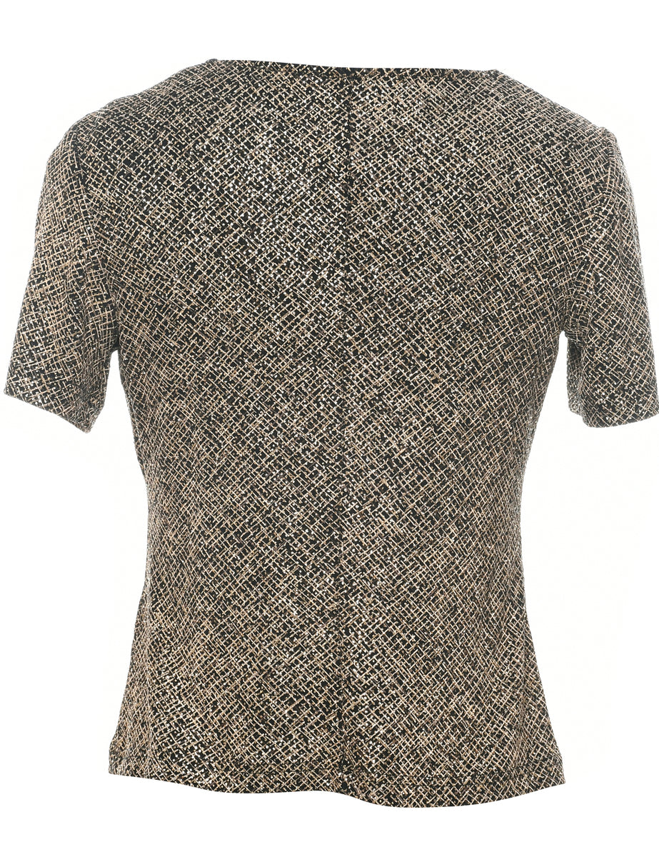 Metallic Finish Evening Top - M