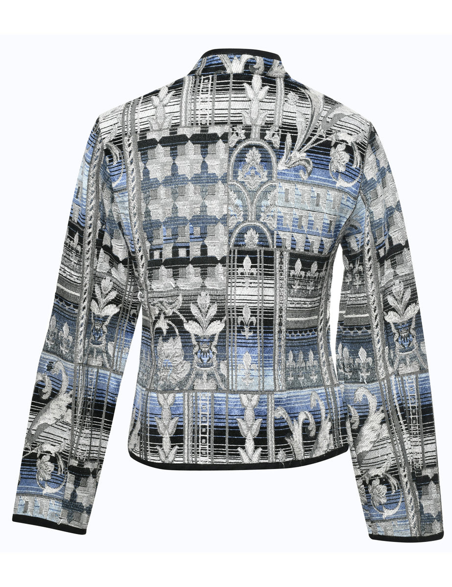 Leafy Print Tapestry Jacket - S