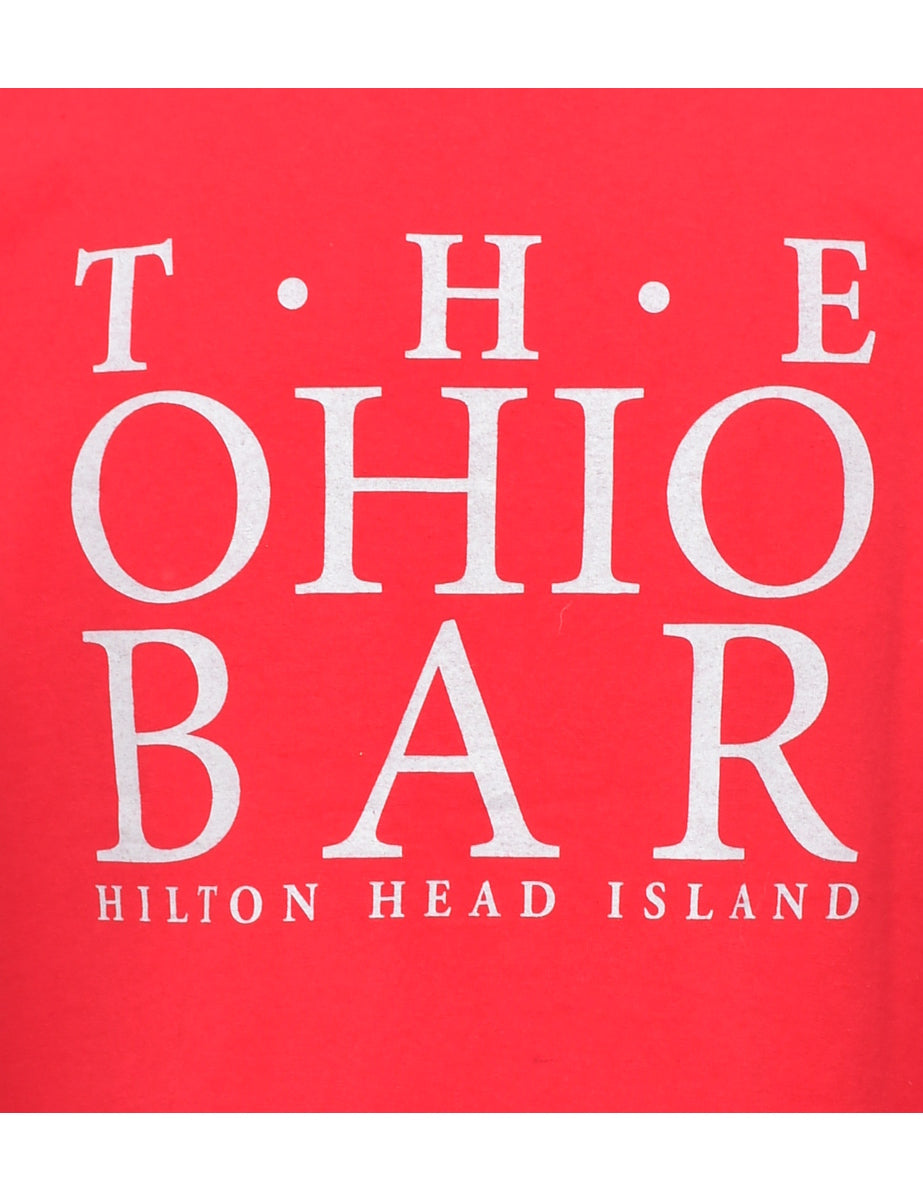 Red Printed T-shirt - M