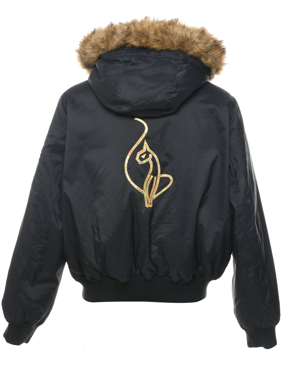 Hooded Puffer Jacket - L