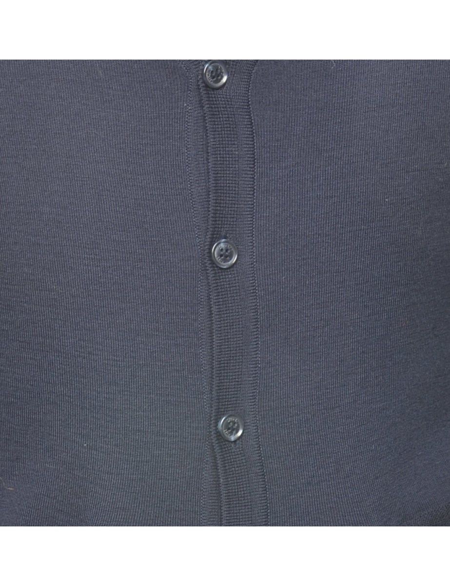Classic Black Knit Cardigan - S