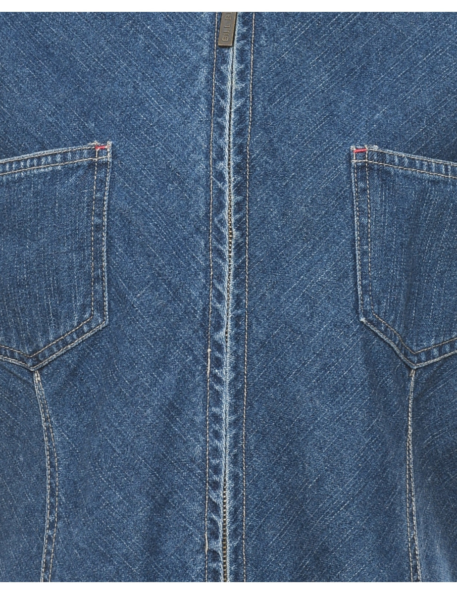 Bill Blass Denim Jacket Vest - L