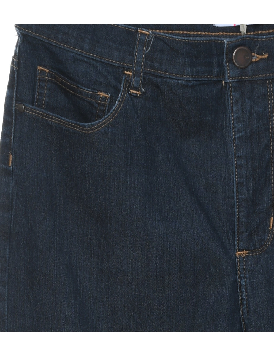 Boot Cut Lee Cropped Dark Wash Jeans - W32 L27