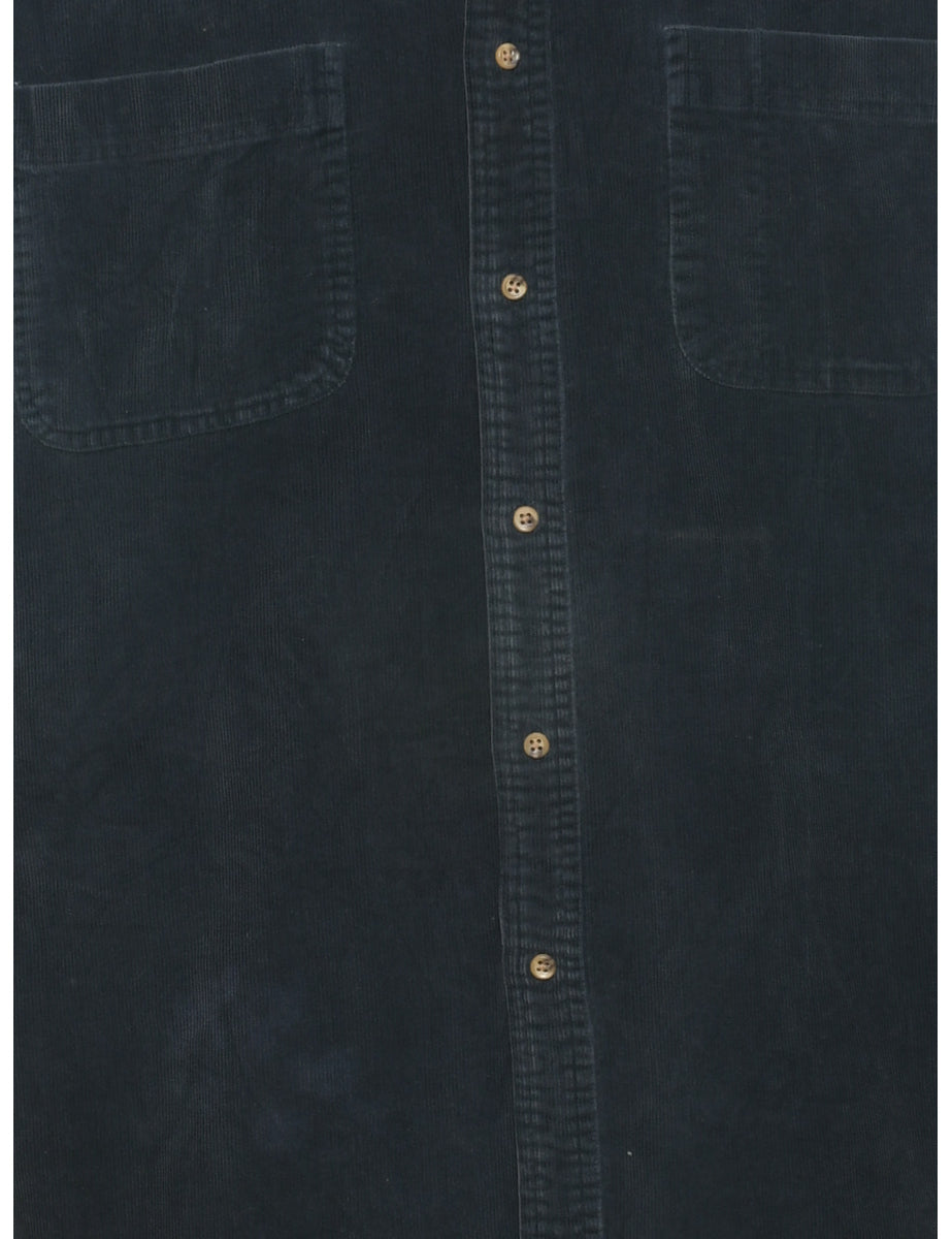 Navy Corduroy Shirt - L