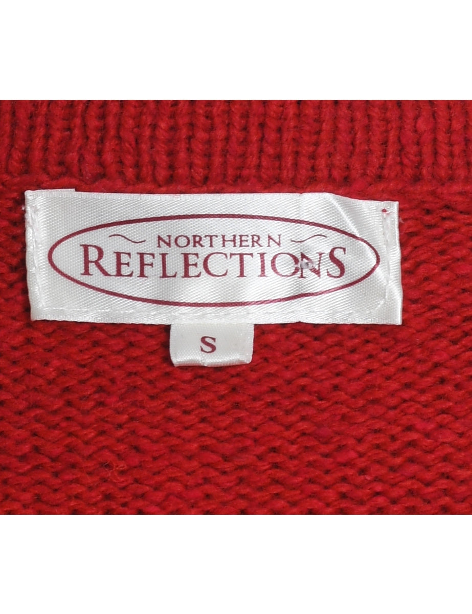 Red Christmas Cardigan - S