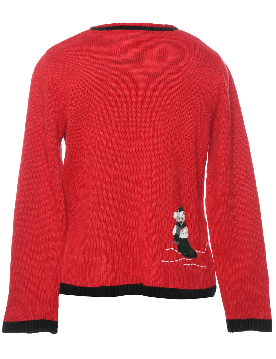 Animal Design Christmas Jumper - S
