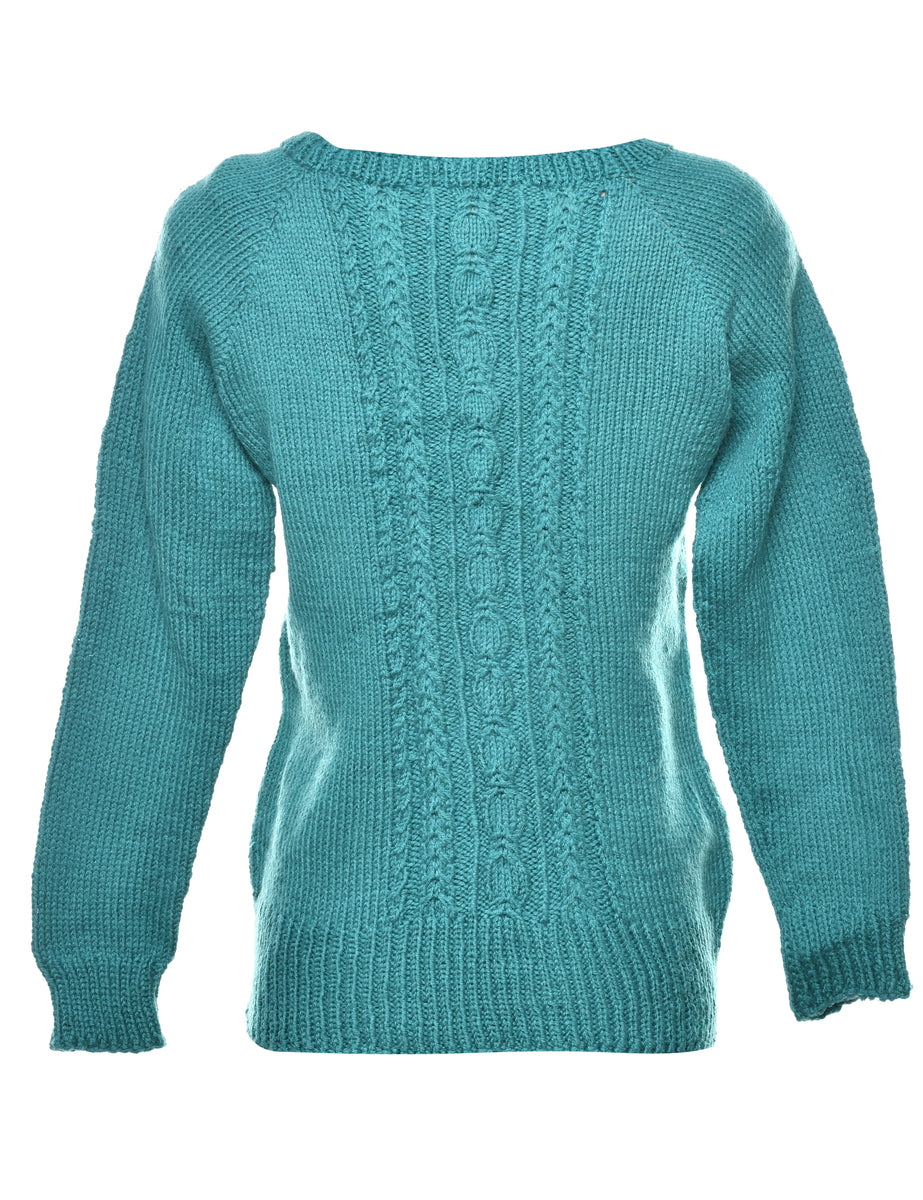 Cable Knit Jumper - M