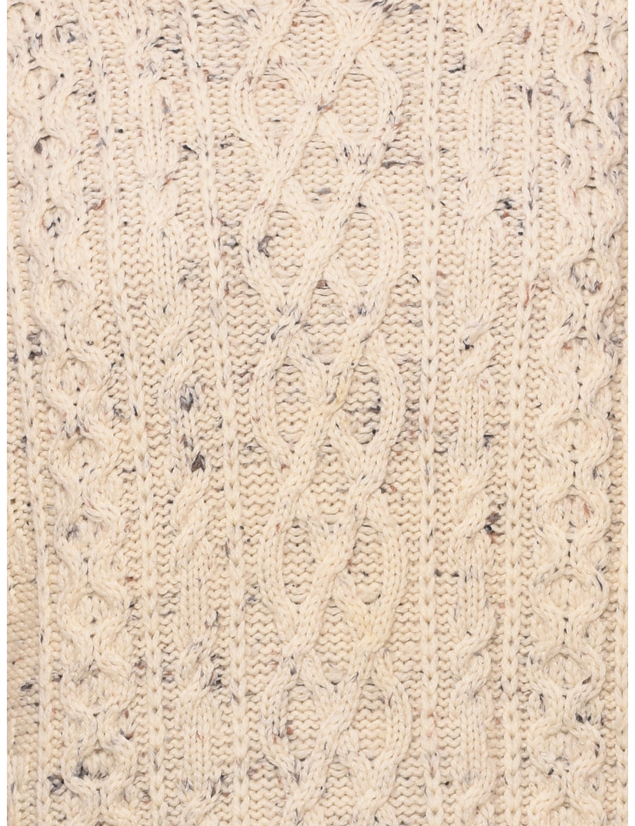 Wool Cable Knit Jumper - M