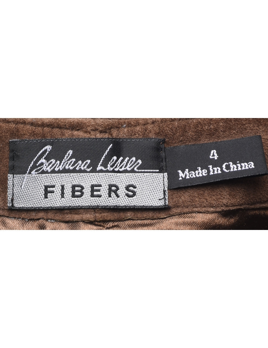 Brown Suede Trousers - W30 L31