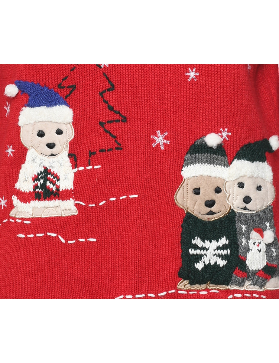 Animal Design Christmas Jumper - S