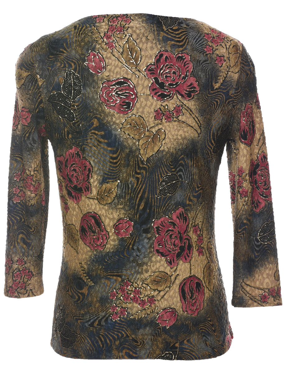Floral Evening Top - S
