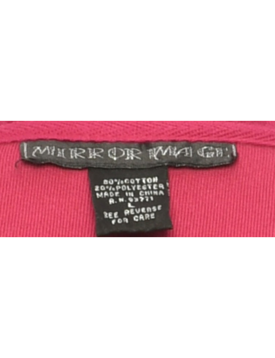 Velvet Magenta Plain Sweatshirt - L