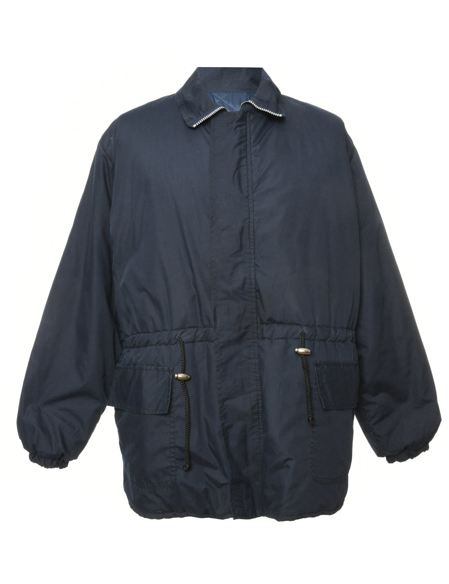 Navy Zip Front Jacket - M
