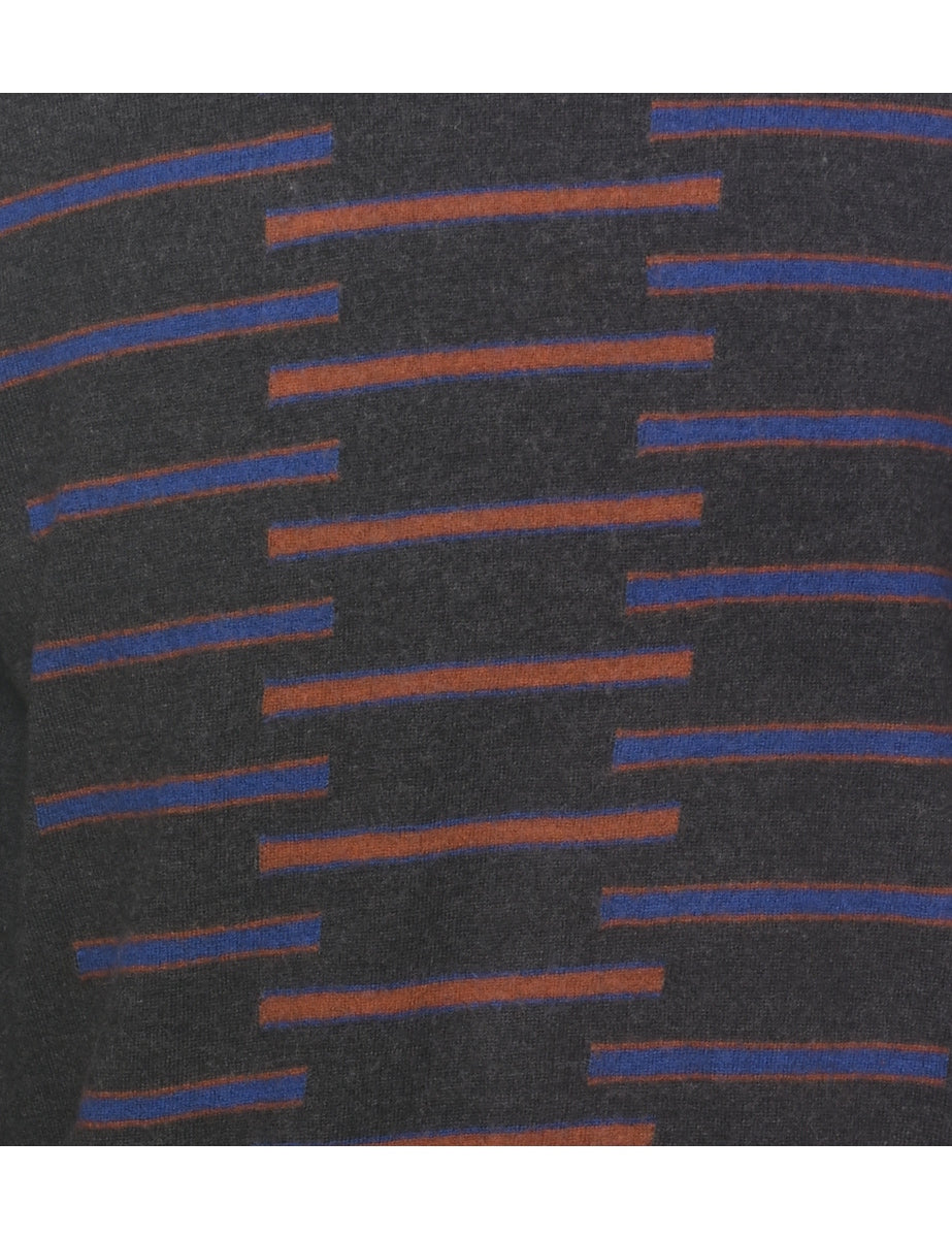 Wool Murano Stripy Pattern Jumper - L