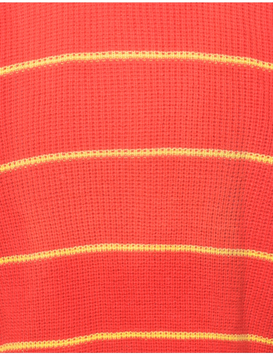 Striped Red Jumper - M