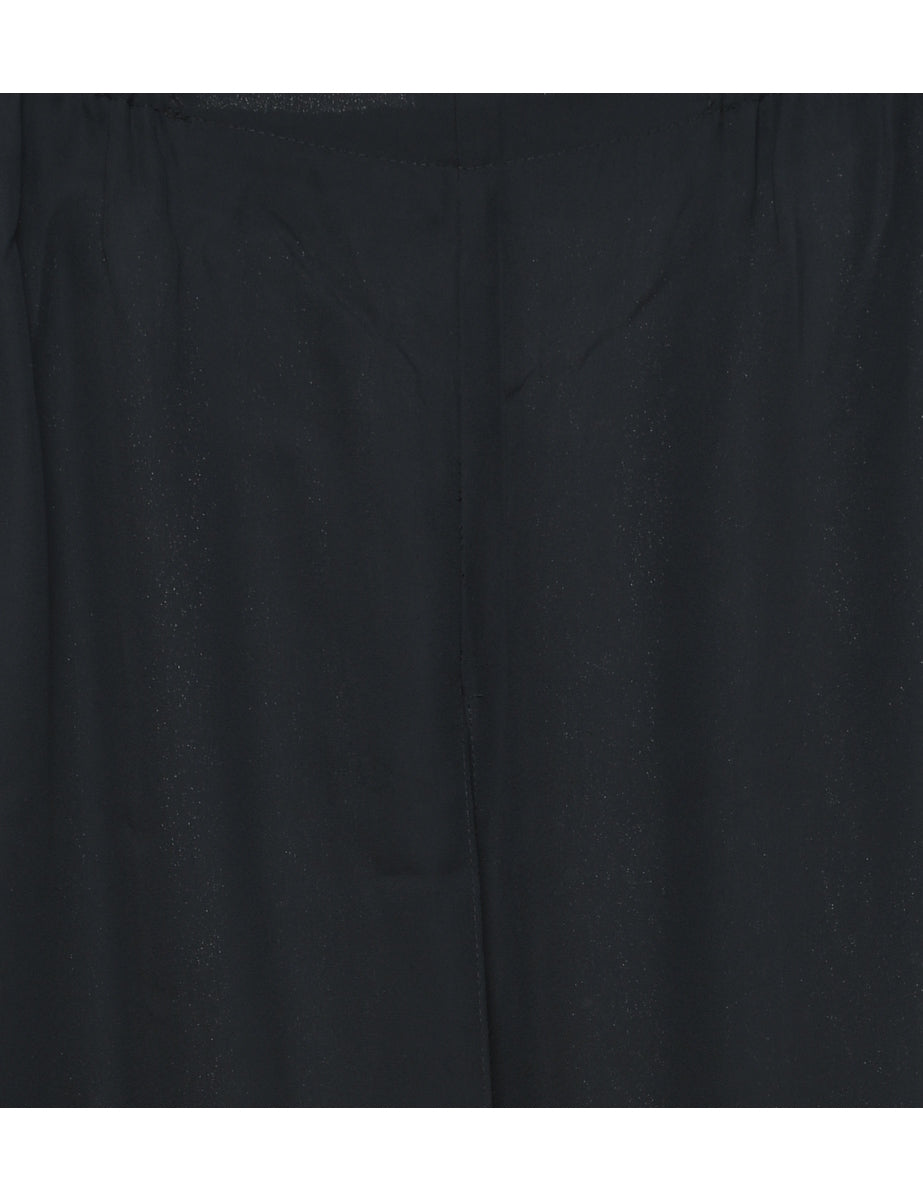 Flared Leg Black Casual Trousers - W30 L26