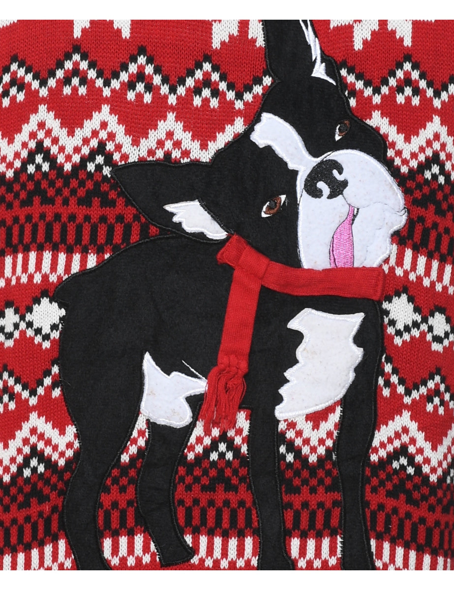 Animal Design Christmas Jumper - M
