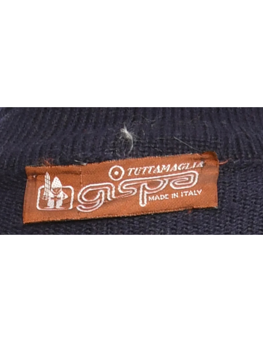 Navy Cardigan - M