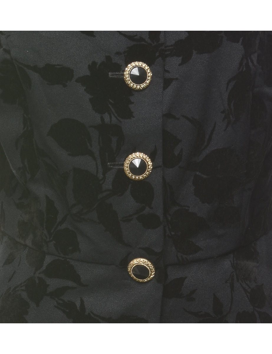 Devore Black 1980s Jacket - M