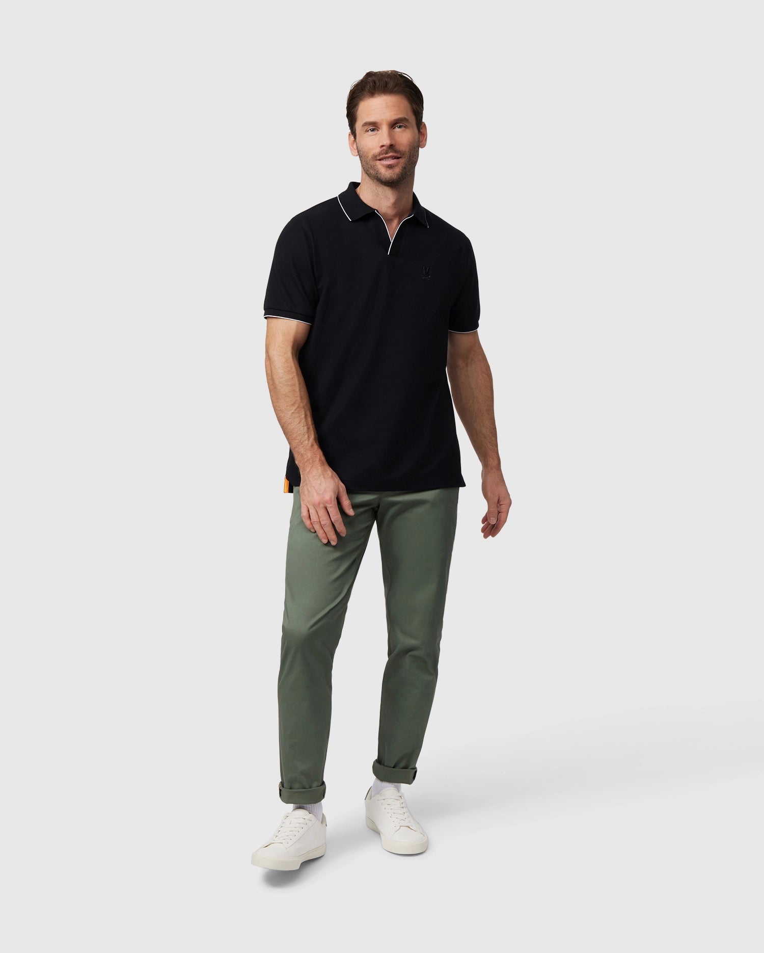 MENS EAST HILLS JOHNNY COLLAR POLO SHIRT - B6K331B200