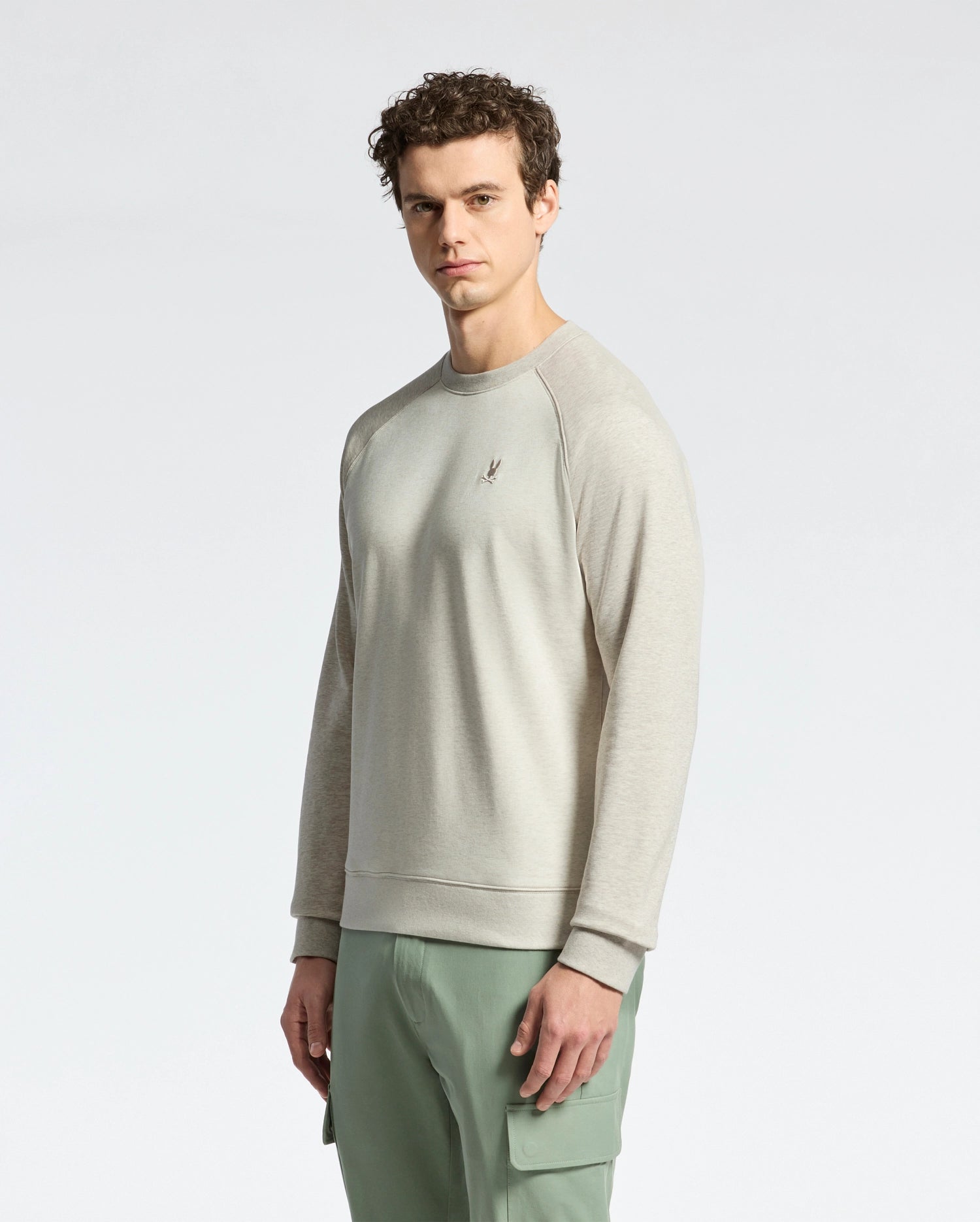 MENS ARCHIE MELANGE COLOR BLOCK SWEATSHIRT - B6S630F200