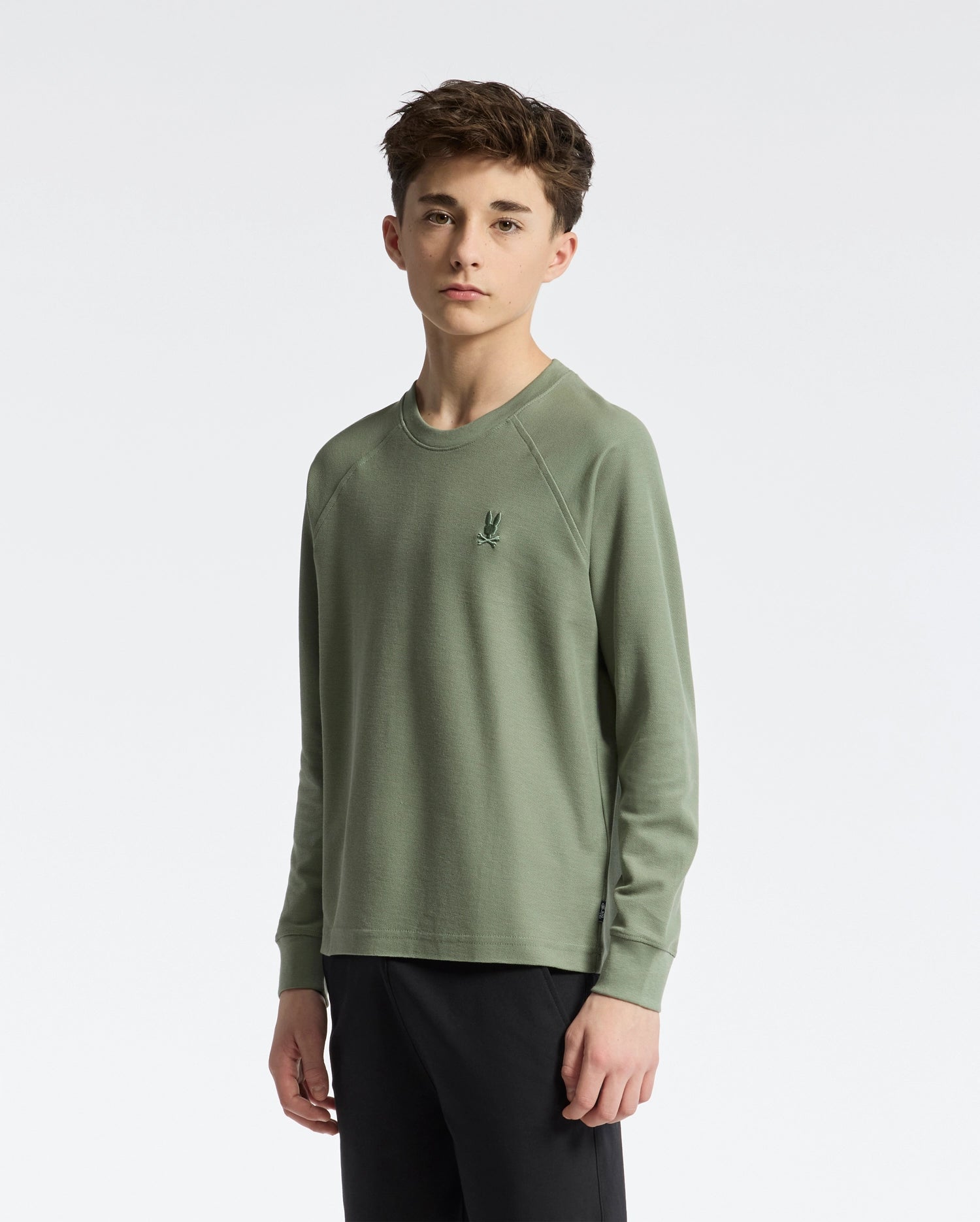 KIDS TAYLOR PIQUE LONG SLEEVE TEE - B0T580F200