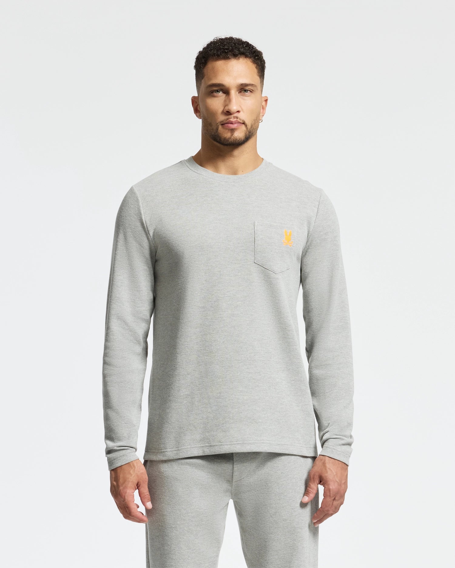 MENS VAL WAFFLE LOUNGE LONG SLEEVE TEE - B6T672E200