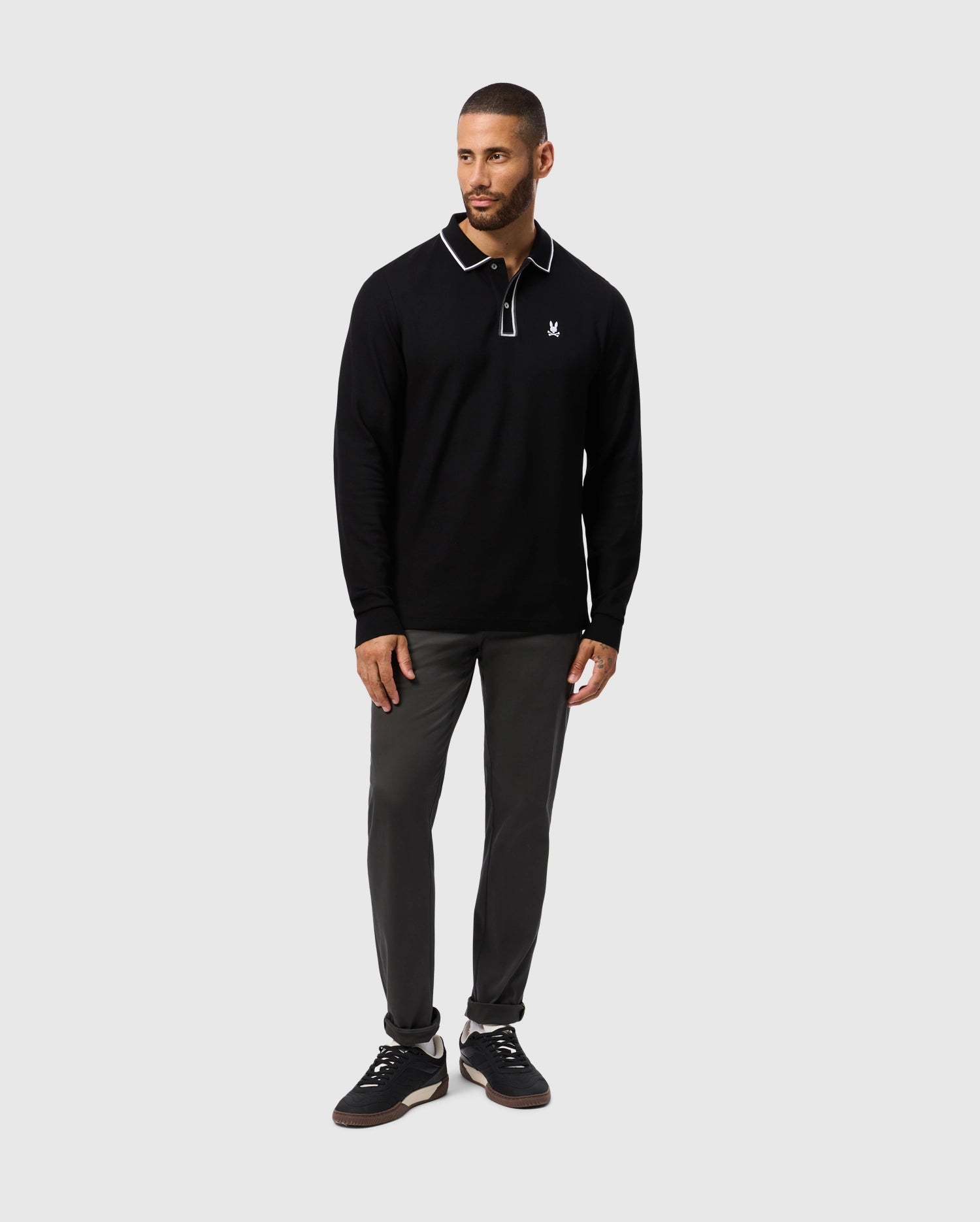 MENS KENT LONG SLEEVE PIQUE POLO - B6M935D200
