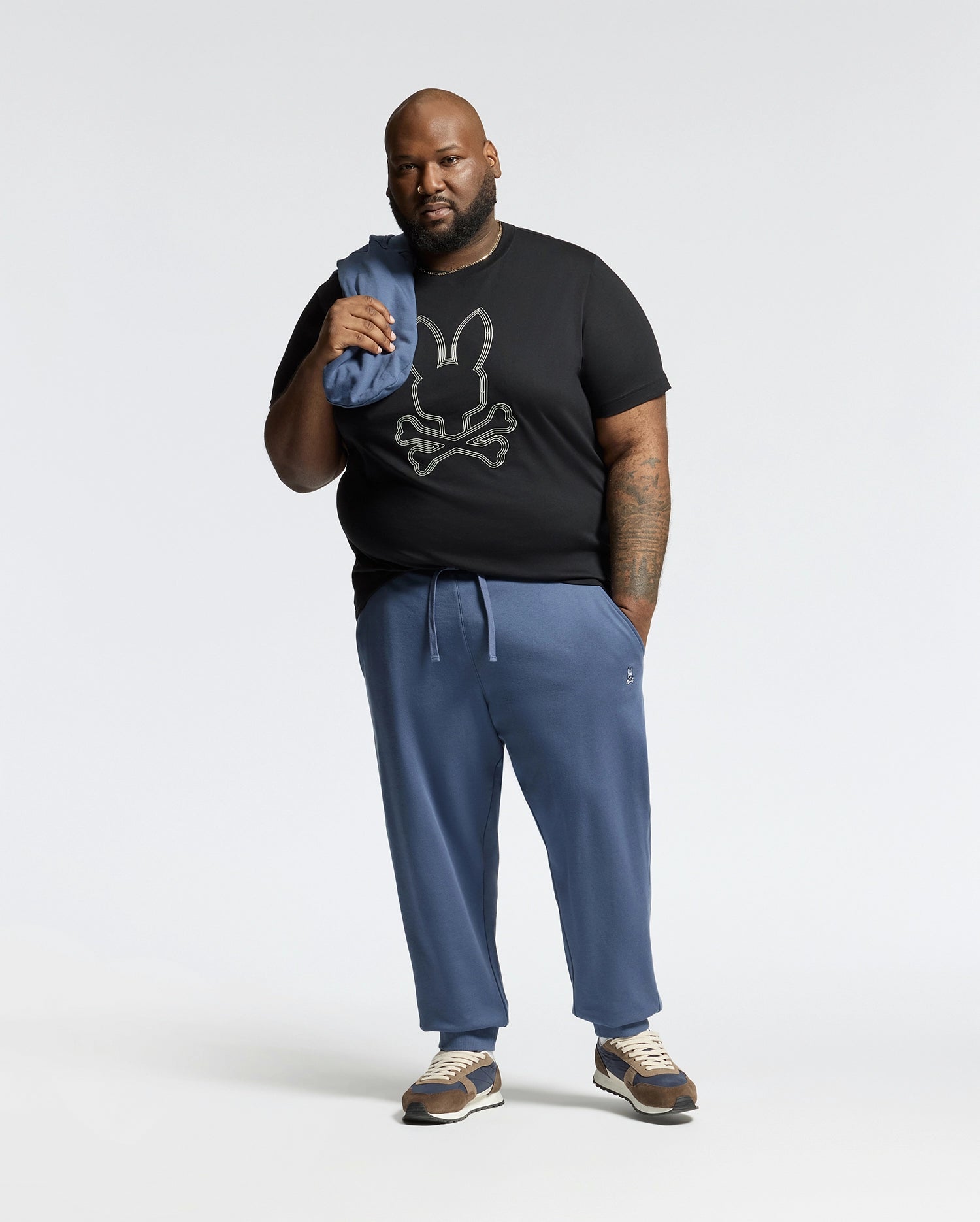 MENS BIG AND TALL MONARC FRONT BUNNY GRAPHIC TEE - B9U211E200