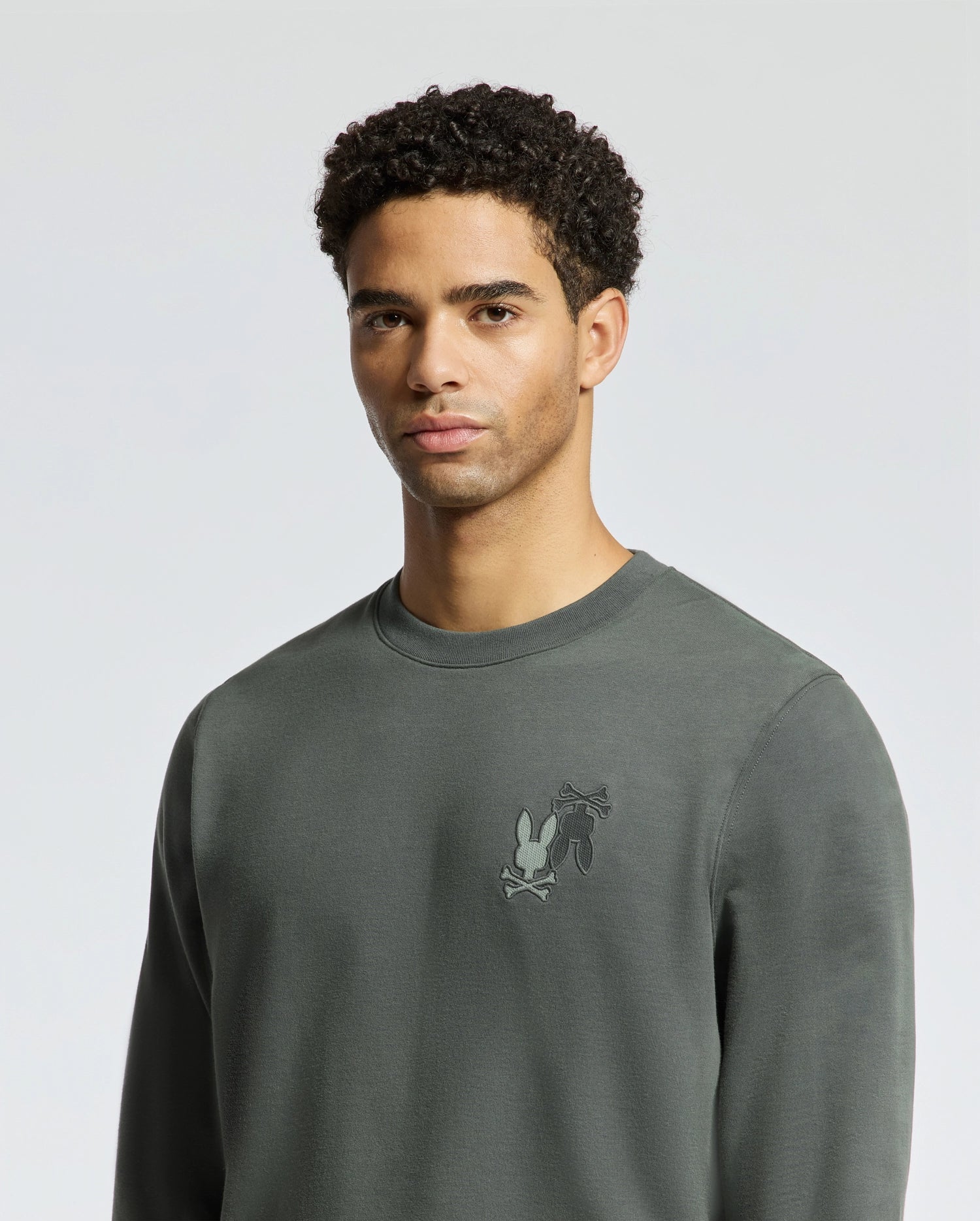 MENS WORDMARK PEACHED TERRY CREW - B6S278E200