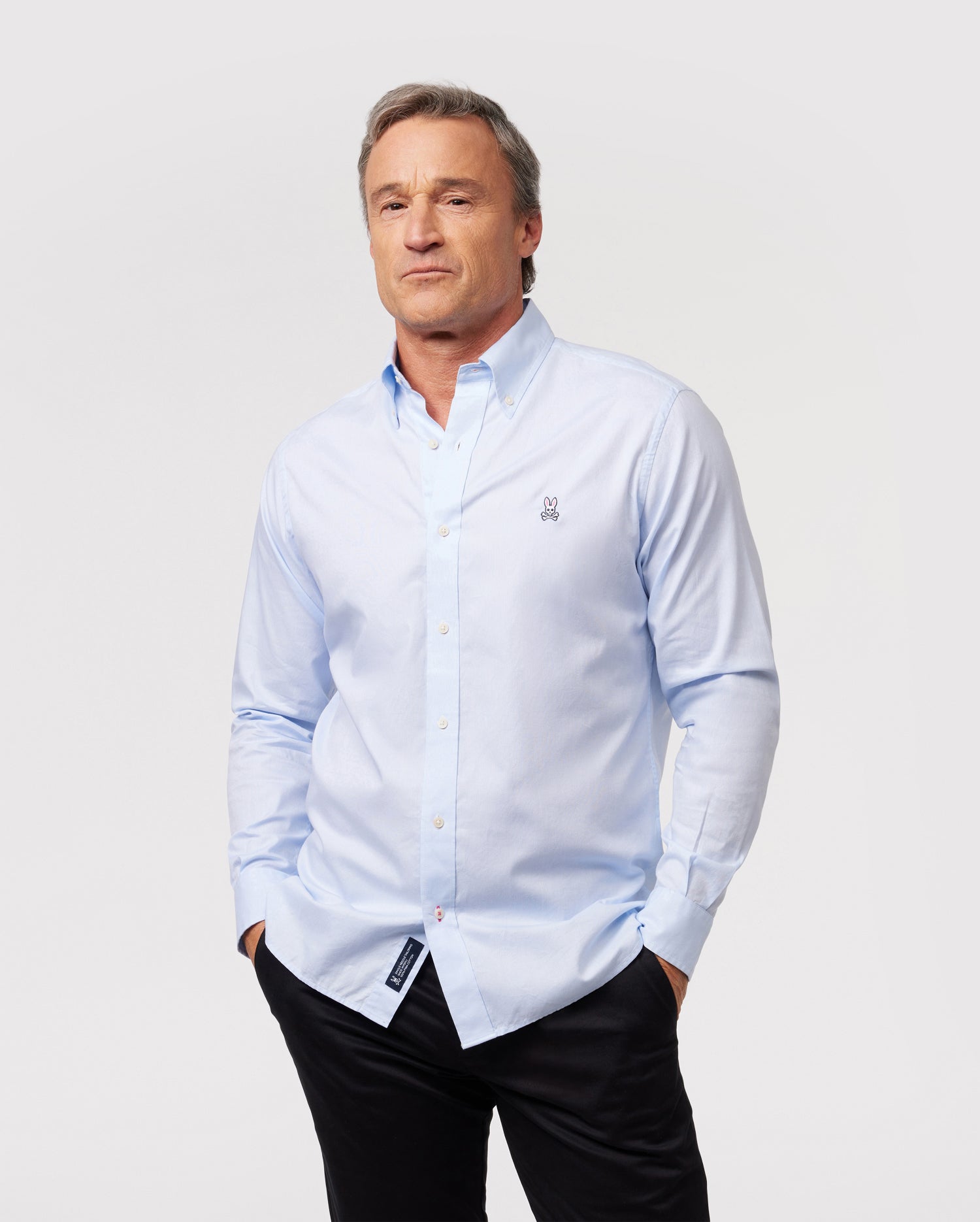 MENS CLASSIC OXFORD LONG SLEEVE SHIRT - B6C655X1PC