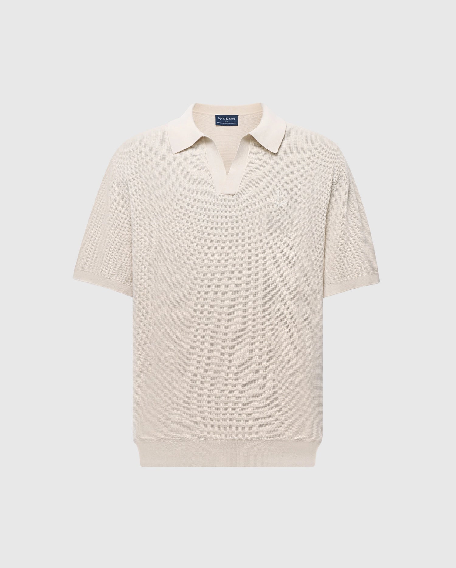 MENS LEETON JOHNNY COLLAR KNIT POLO - B6E562F200