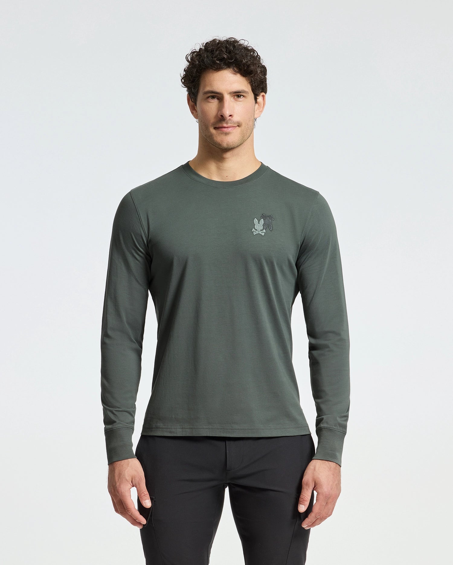 MENS PIERCE LONG SLEEVE BACK GRAPHIC TEE - B6T178E200