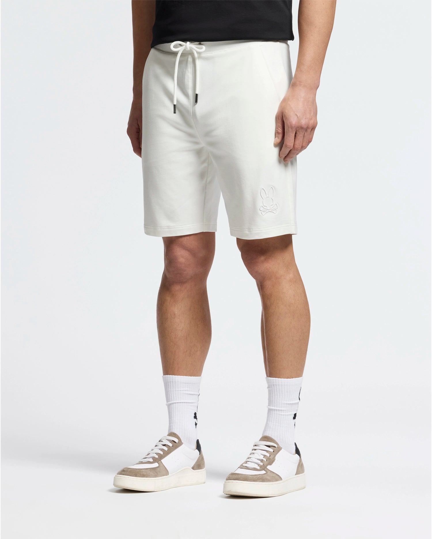 MENS LEVANZO EMBROIDERED MICRO FRENCH TERRY SWEATSHORT - B6R578F200