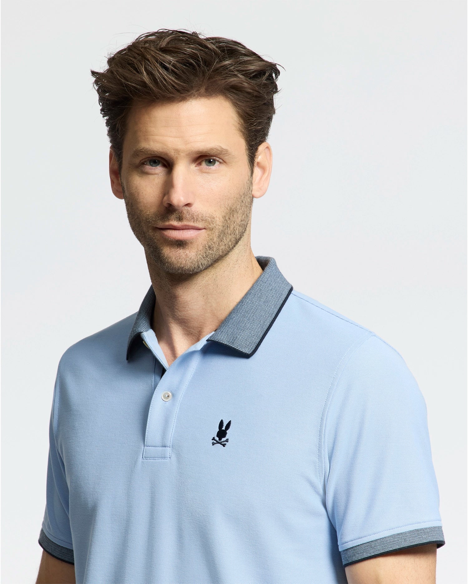 MENS JONAS MICRO STRIPE COLLAR PIQUE POLO - B6K583F200