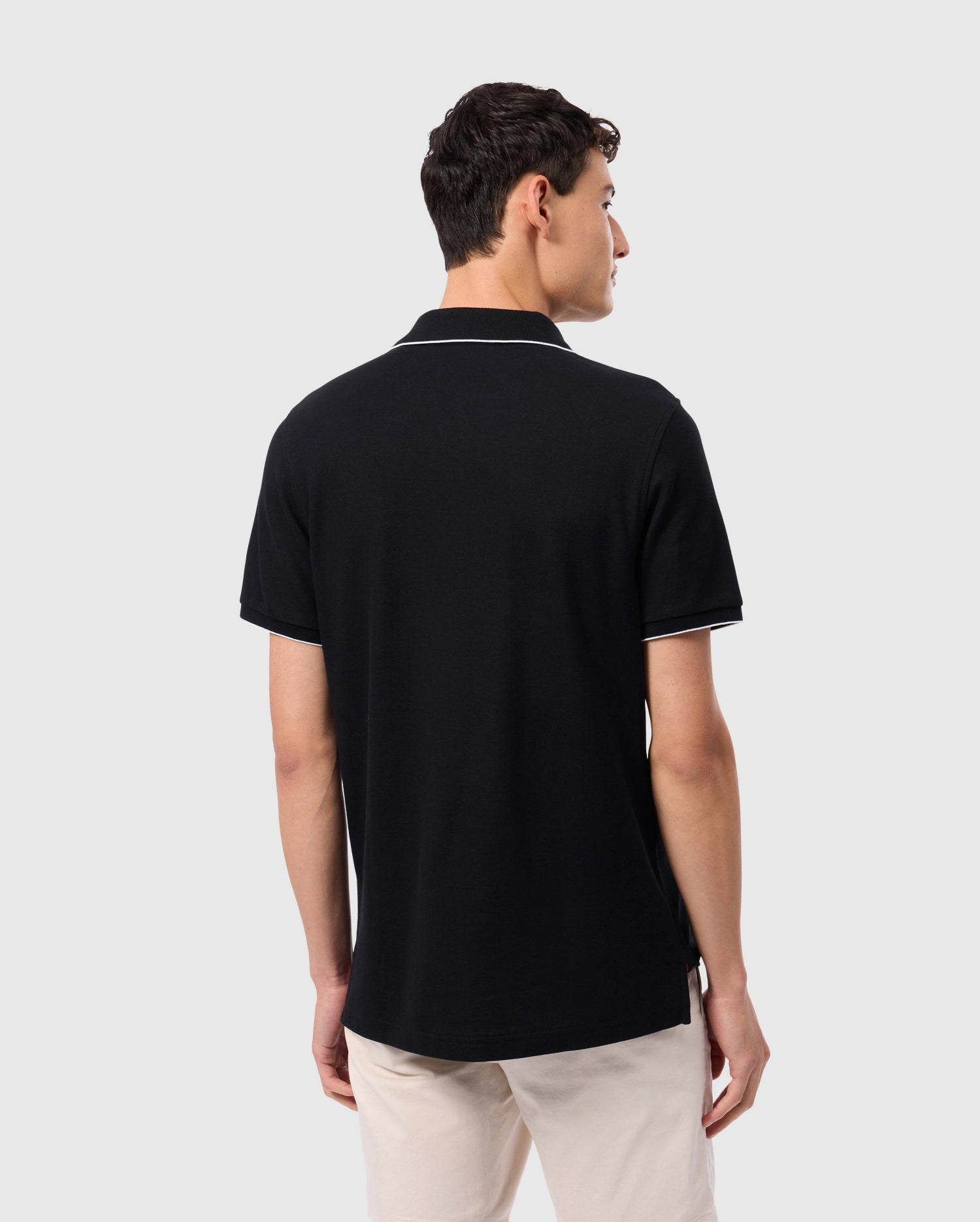 MENS RICHARDS JOHNNY COLLAR PIQUE POLO SHIRT - B6K641C200