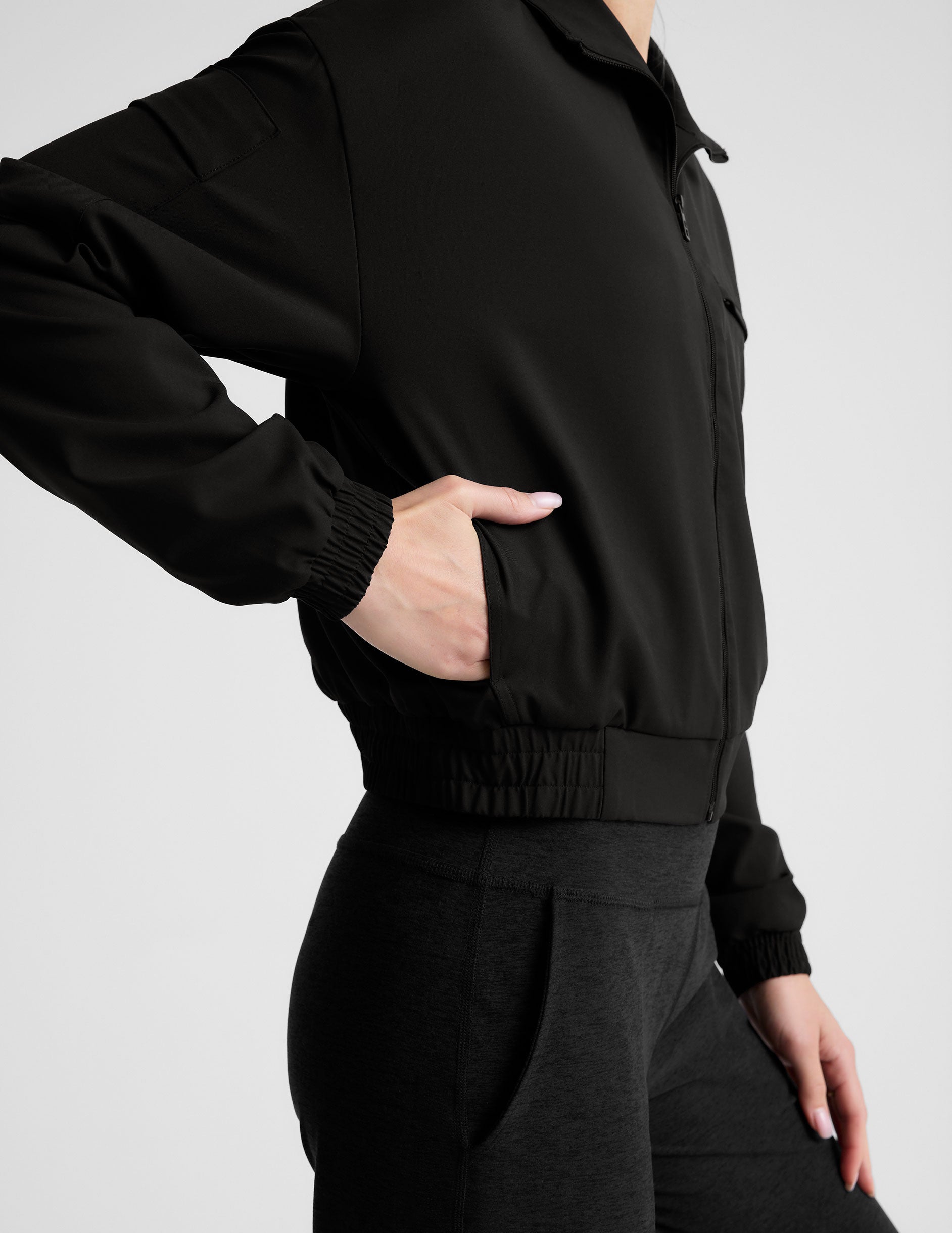 Status Pocket Sleeve Cropped Jacket