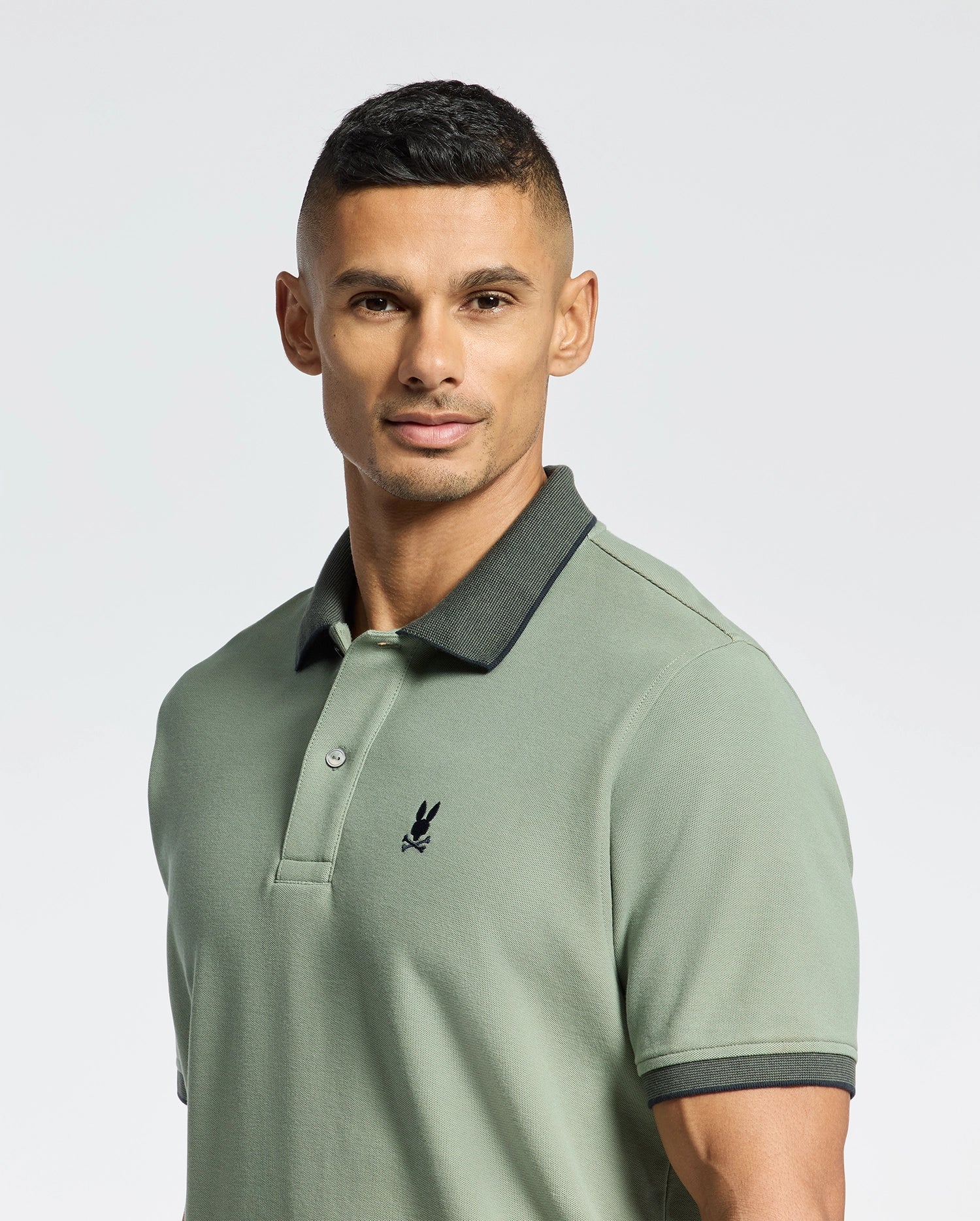 MENS JONAS STRIPE COLLAR PIQUE POLO - B6K583F200